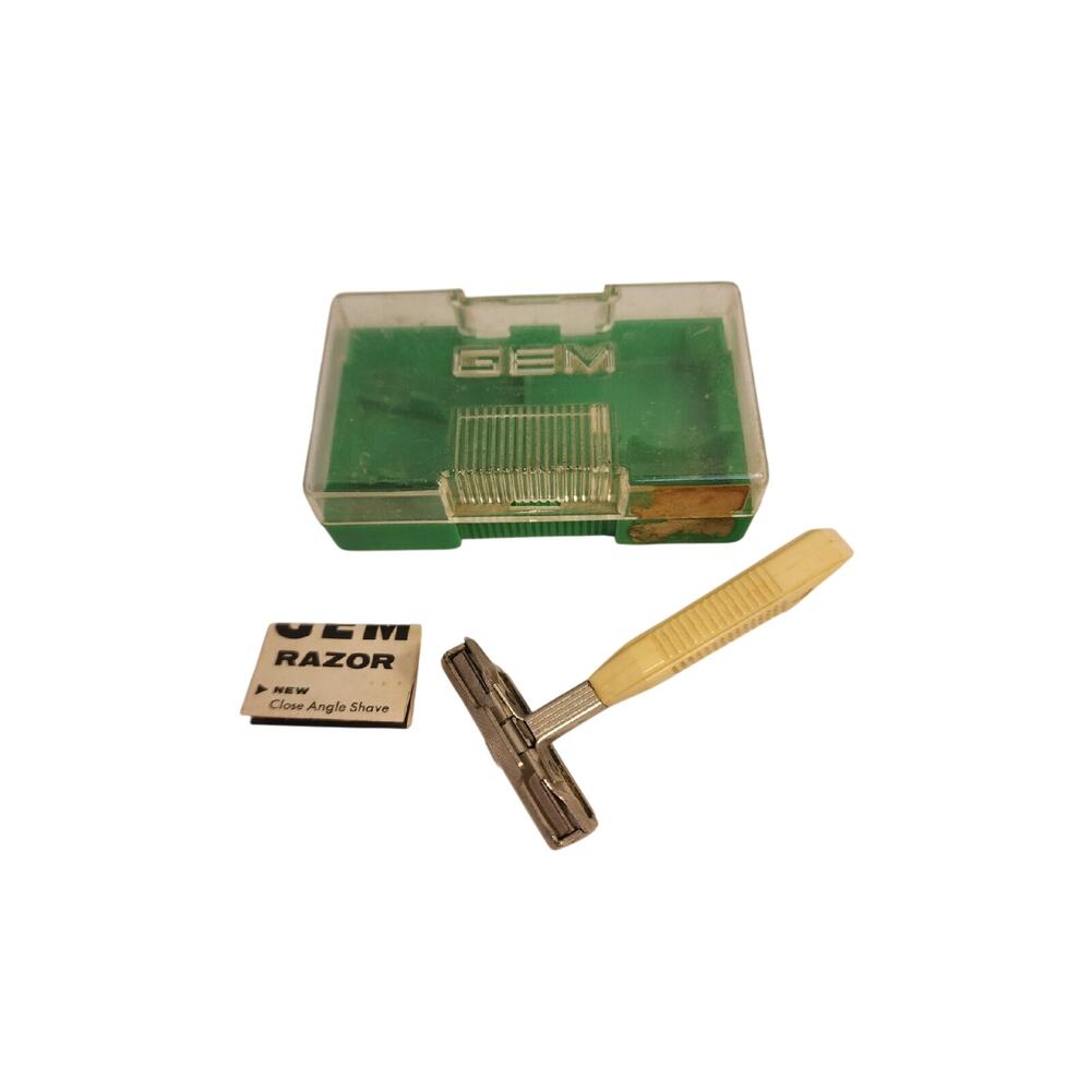 GEM Featherweight Vintage Single Edge Safety Razor with box and instructions
